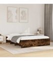 vidaXL Bed Frame without Mattress Smoked Oak 160x200cm Engineered Wood