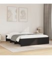 vidaXL Bed Frame without Mattress Black 150x200 cm Engineered Wood