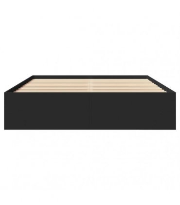 vidaXL Bed Frame without Mattress Black 150x200 cm Engineered Wood