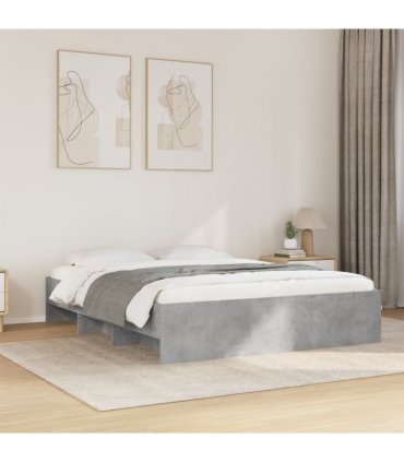 vidaXL Bed Frame without Mattress Concrete Grey 150x200cm