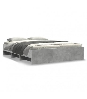 vidaXL Bed Frame without Mattress Concrete Grey 150x200cm