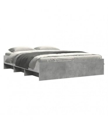 vidaXL Bed Frame without Mattress Concrete Grey 150x200cm