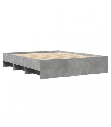 vidaXL Bed Frame without Mattress Concrete Grey 150x200cm