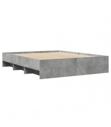 vidaXL Bed Frame without Mattress Concrete Grey 150x200cm