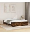 vidaXL Bed Frame without Mattress Smoked Oak 150x200cm Engineered Wood