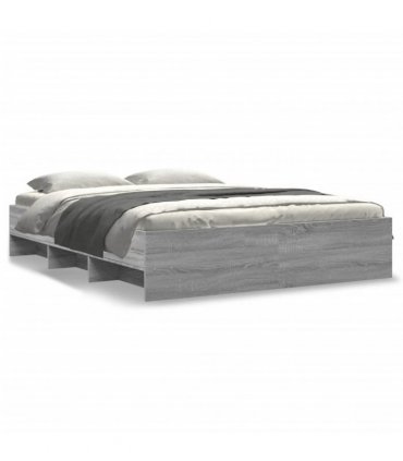 vidaXL Bed Frame without Mattress Grey Sonoma 150x200 cm