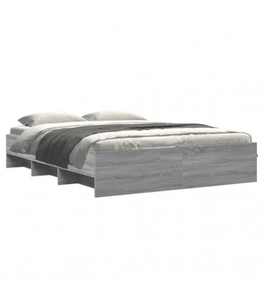 vidaXL Bed Frame without Mattress Grey Sonoma 150x200 cm