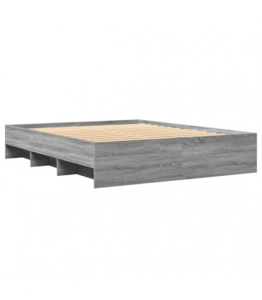 vidaXL Bed Frame without Mattress Grey Sonoma 150x200 cm