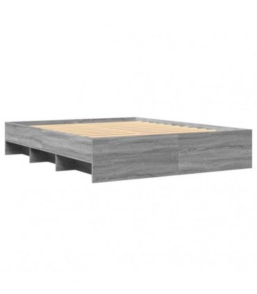 vidaXL Bed Frame without Mattress Grey Sonoma 150x200 cm