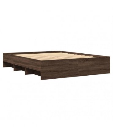 vidaXL Bed Frame without Mattress Brown Oak 150x200 cm Engineered Wood