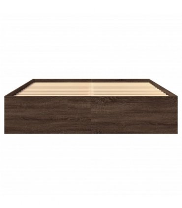 vidaXL Bed Frame without Mattress Brown Oak 150x200 cm Engineered Wood