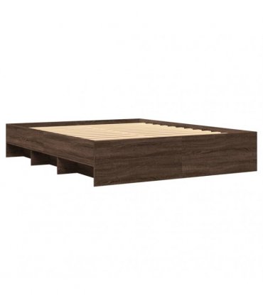 vidaXL Bed Frame without Mattress Brown Oak 150x200 cm Engineered Wood