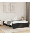 vidaXL Bed Frame without Mattress Black 140x200 cm Engineered Wood