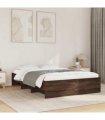 vidaXL Bed Frame without Mattress Brown Oak 140x200 cm Engineered Wood