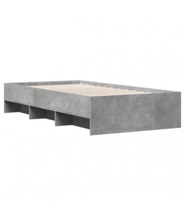 vidaXL Bed Frame without Mattress Concrete Grey 100x200cm