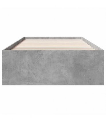 vidaXL Bed Frame without Mattress Concrete Grey 100x200cm