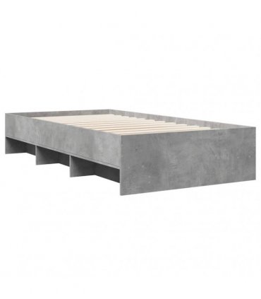 vidaXL Bed Frame without Mattress Concrete Grey 100x200cm