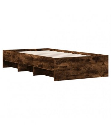 vidaXL Bed Frame without Mattress Smoked Oak 100x200cm Engineered Wood