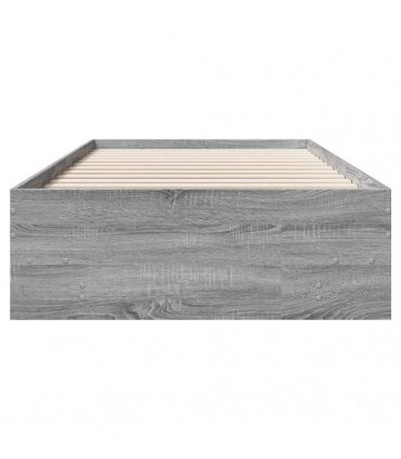 vidaXL Bed Frame without Mattress Grey Sonoma 100x200 cm
