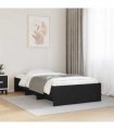 vidaXL Bed Frame without Mattress Black 90x200 cm Engineered Wood