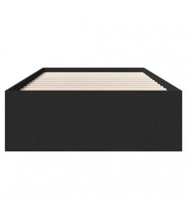vidaXL Bed Frame without Mattress Black 90x200 cm Engineered Wood