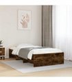 vidaXL Bed Frame without Mattress Smoked Oak 90x200 cm Engineered Wood