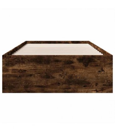 vidaXL Bed Frame without Mattress Smoked Oak 90x200 cm Engineered Wood