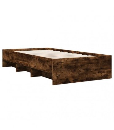 vidaXL Bed Frame without Mattress Smoked Oak 90x200 cm Engineered Wood