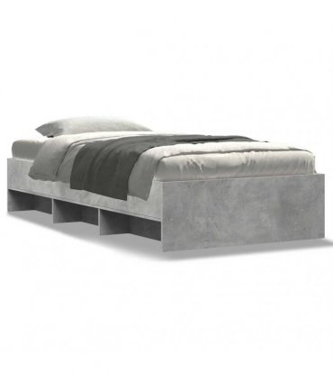 vidaXL Bed Frame without Mattress Grey Sonoma 90x200cm Engineered Wood