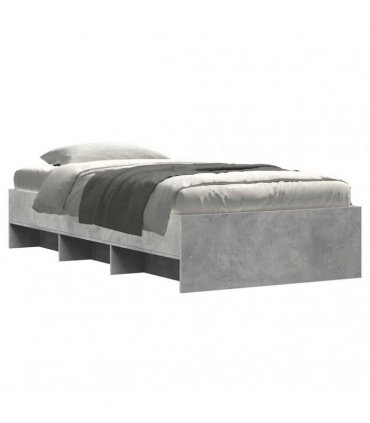 vidaXL Bed Frame without Mattress Grey Sonoma 90x200cm Engineered Wood