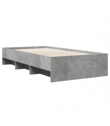 vidaXL Bed Frame without Mattress Grey Sonoma 90x200cm Engineered Wood