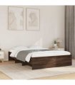 vidaXL Bed Frame without Mattress Brown Oak 140x190 cm Engineered Wood