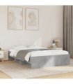 vidaXL Bed Frame without Mattress Concrete Grey 135x190cm