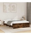 vidaXL Bed Frame without Mattress Smoked Oak 135x190cm Engineered Wood
