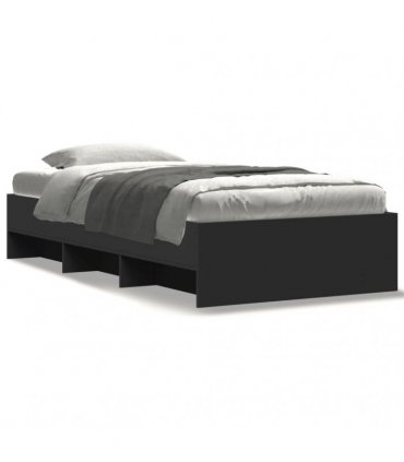 vidaXL Bed Frame without Mattress Black 90x190 cm Engineered Wood