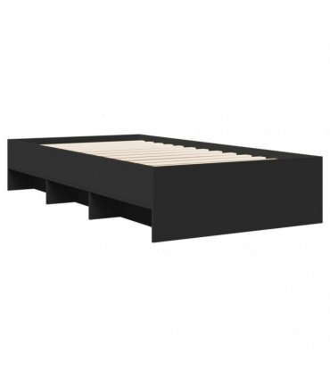 vidaXL Bed Frame without Mattress Black 90x190 cm Engineered Wood