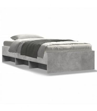 vidaXL Bed Frame without Mattress Concrete Grey 90x190 cm