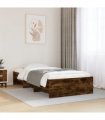 vidaXL Bed Frame without Mattress Smoked Oak 90x190 cm Engineered Wood