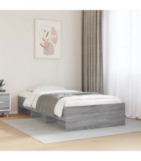 vidaXL Bed Frame without Mattress Grey Sonoma 90x190cm Engineered Wood