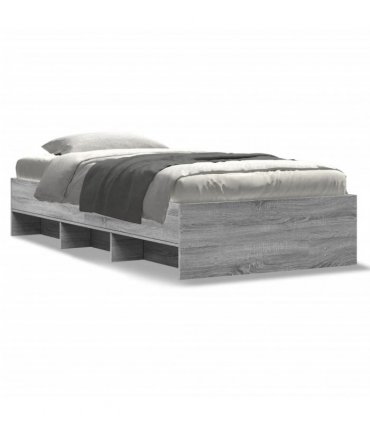 vidaXL Bed Frame without Mattress Grey Sonoma 90x190cm Engineered Wood