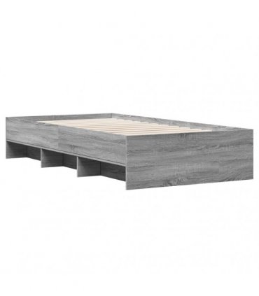 vidaXL Bed Frame without Mattress Grey Sonoma 90x190cm Engineered Wood