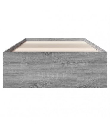 vidaXL Bed Frame without Mattress Grey Sonoma 90x190cm Engineered Wood