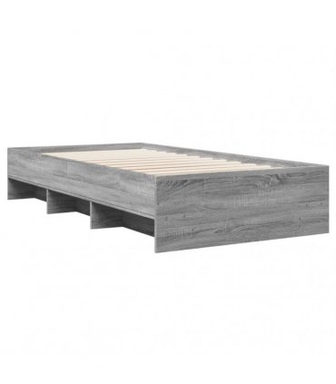 vidaXL Bed Frame without Mattress Grey Sonoma 90x190cm Engineered Wood