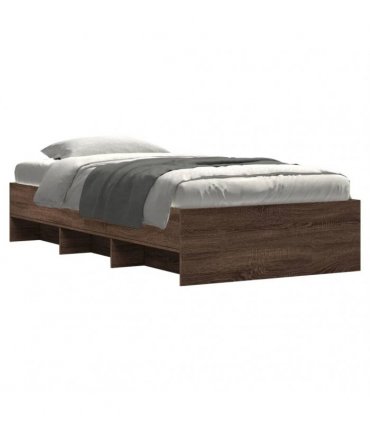 vidaXL Bed Frame without Mattress Brown Oak 90x190 cm Engineered Wood