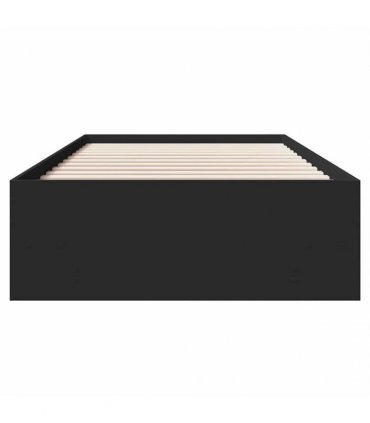 vidaXL Bed Frame without Mattress Black 75x190 cm Engineered Wood