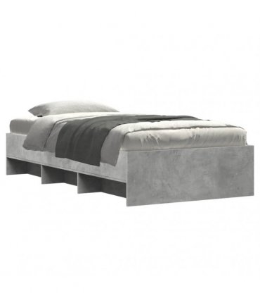 vidaXL Bed Frame without Mattress Concrete Grey 75x190 cm