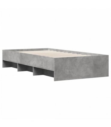 vidaXL Bed Frame without Mattress Concrete Grey 75x190 cm