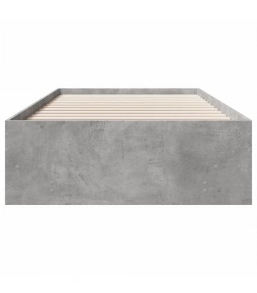 vidaXL Bed Frame without Mattress Concrete Grey 75x190 cm