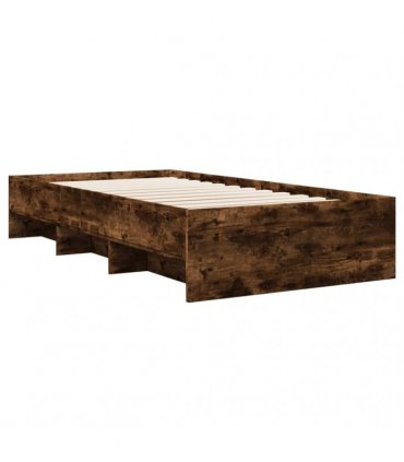 vidaXL Bed Frame without Mattress Smoked Oak 75x190 cm Engineered Wood
