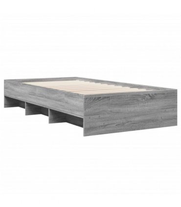 vidaXL Bed Frame without Mattress Grey Sonoma 75x190cm Engineered Wood